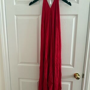 Uniqlo Vibrant Red Backless Dress